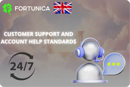 Customer Support and Account Help Standards Fortunica Casino review